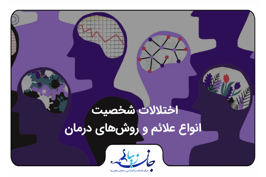 مجله روانشناسی | مقالات تخصصی سلامت روان و روابط بهترین روانشناس فارسی زبان آنلاین تصویری انیمیشنی که در آن تعدادی انسان که در مغزشان شکل های مختلفی دیده می شود، کشیده شده است. اختلالات شخصیت