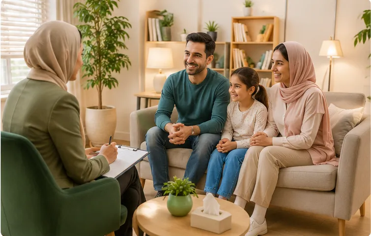 فضای انتظار و گفت‌وگوی کلینیک روانشناسی جان زیبا