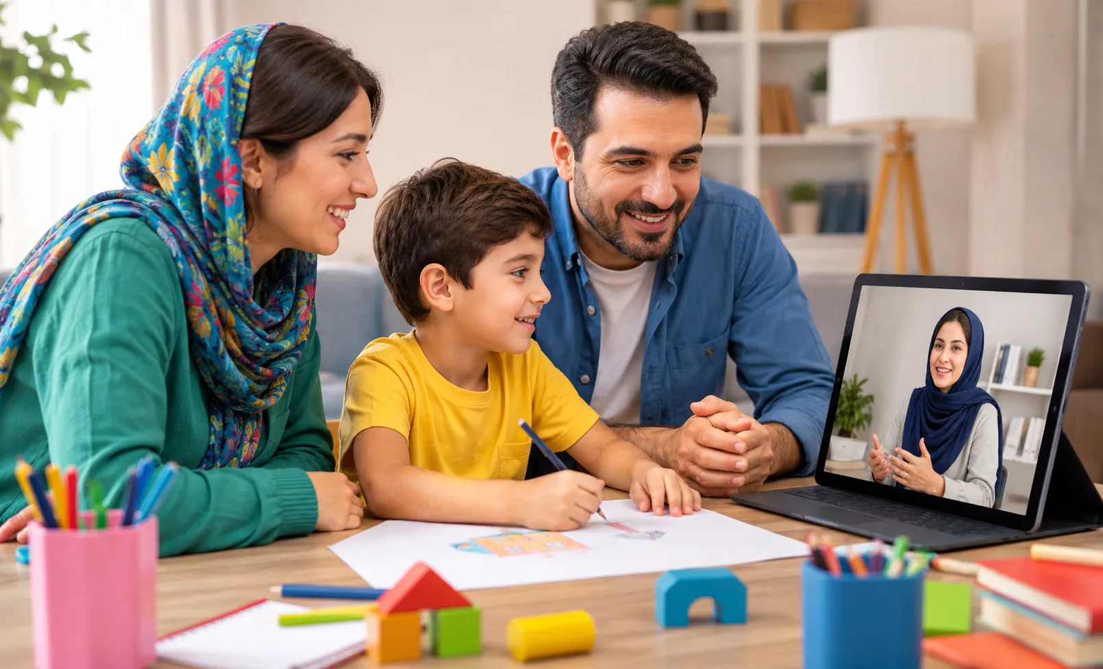 جلسه مشاوره کودک و راهنمایی والدین