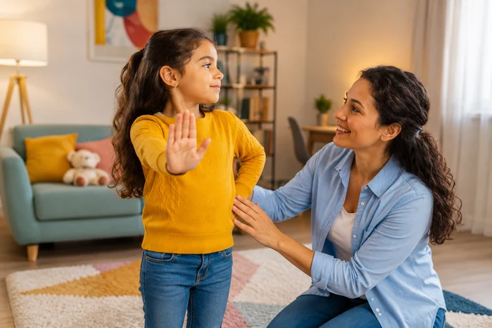 آموزش نه گفتن و مرزبندی بدنی به کودک