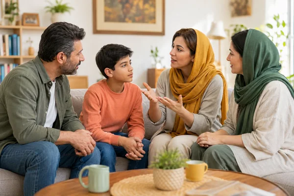 مدیریت اختلاف و تعارض خانوادگی حل تعارض خانوادگی با گفتگوی سالم بین اعضای خانواده